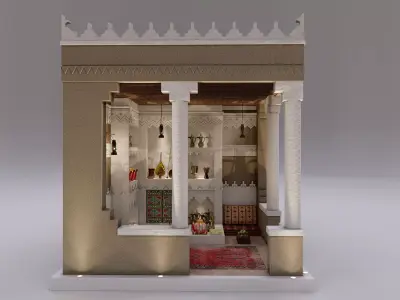Traditional Saudi Najdi Pavilion Heritage Majlis  3D model