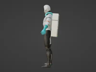 Advanced Robot 3d model Low-poly 3D model