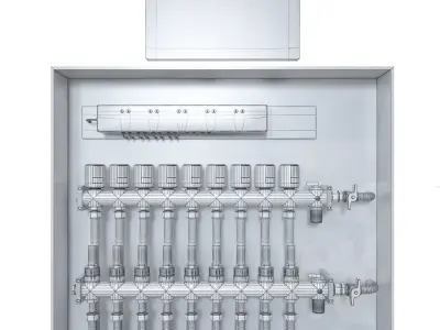 Heating system smart home 3D model