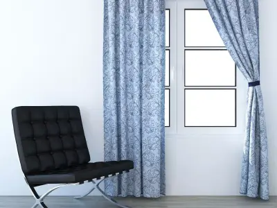 Patterned Curtains 3D model