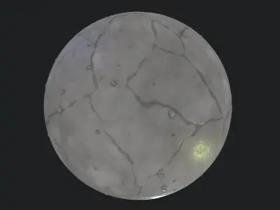 Stylized Cracked Concrete Material 02 - Substance 3D Designer Texture