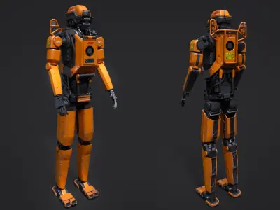 Elysium Droid Orange Skin - Factory Robot