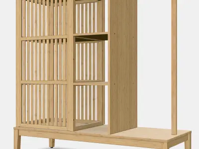 NORDKISA Open wardrobe with sliding door 1 3D model