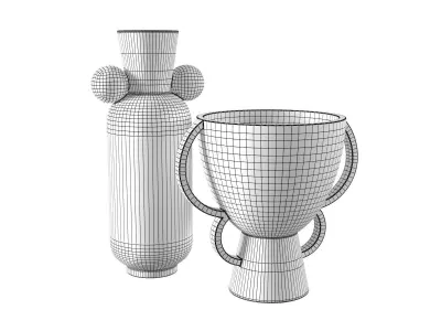 Ceramic Vases Set 1 3D model