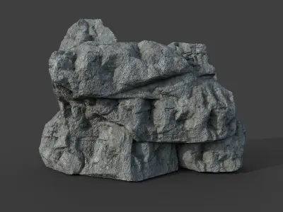 Cliff Rock 2-7 Low-poly 3D model