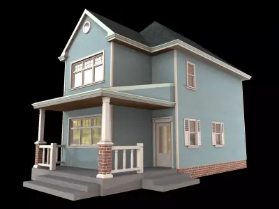 house Low-poly 3D model 22