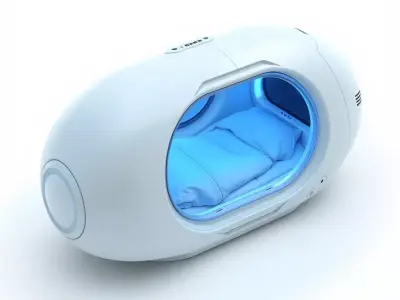 Futuristic Sleep Pod Capsule Low-poly 3D model