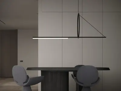 Oneroom apartment  Low-poly 3D model