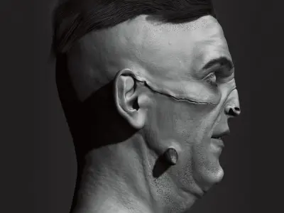 Creature bust HighPoly 3D model