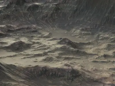 Desert landscape 03 Low-poly 3D model