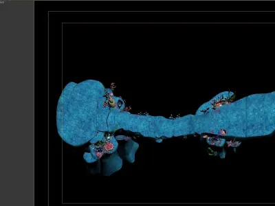 coral reef  bridge  3D model