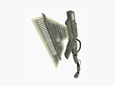 SciFi War Axe A10 Digital Camo - Sci Fi Weapon Design Low-poly 3D model
