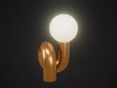 Twisted Ball Table Lamp Low-poly 3D model