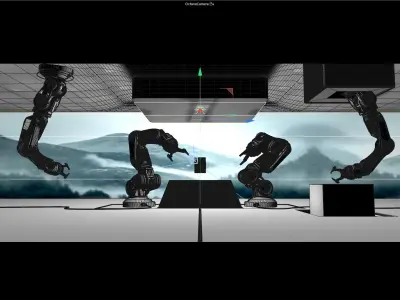 Science and technology robot arm 3D model