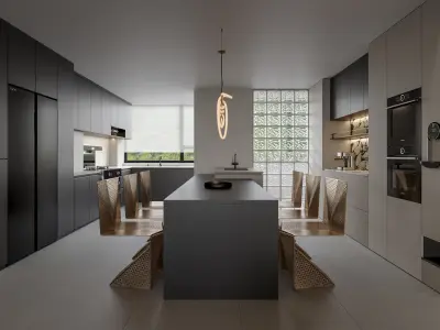 Apartment interior scenes    3D model 13