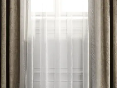 Curtain Set 502C 3D model