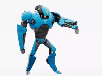 BATTLE DROID AHILOSH  RIGGED 3D model