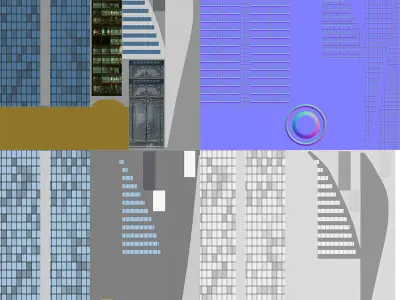 Skyscraper dubai Low-poly 3D model