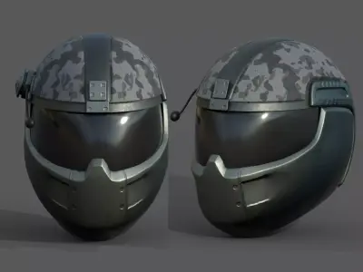 Helmet scifi protection space millitary fantasy futuristic  Low-poly 3D model