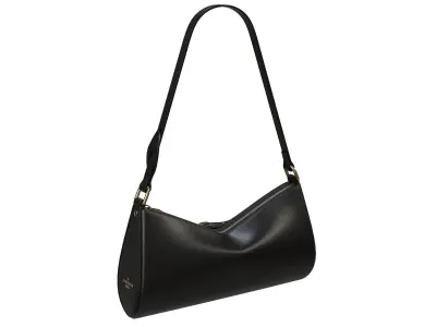 Louis Vuitton Pochette Tirette Bag Black Low-poly 3D model