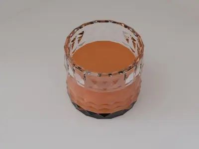 Glass Wine Basic Model Low-poly 3D model