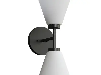 Yasmina 2 Light Frosted Dimmable Vanity Light 3D model