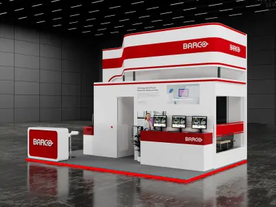 booth6x4 open 3 side  3D model