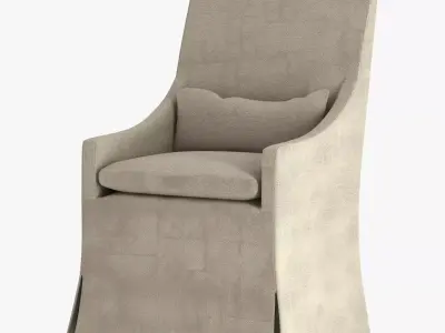 Restoration Hardware BELGIAN SLOPE ARM SLIPCOVERED ARMCHAIR 3D model