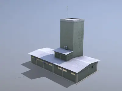 MilitaryBase PortoVelho ControlRoom Low-poly 3D model