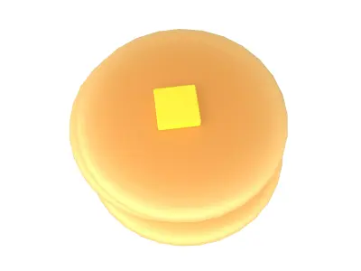 Pancake v4 006 Low-poly 3D model