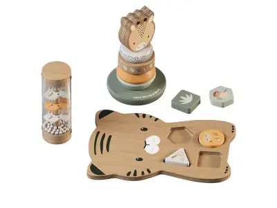 Vertbaudet Tanzania Playset With 3 Educational Toy 3D model