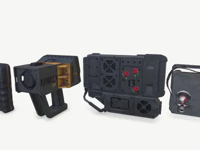 Communicators device with light Low-poly 3D model