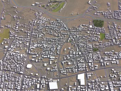 Hail - 3D City Low-poly 3D model