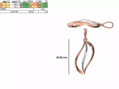 Light Weight Pendant STL OBJ FBX JCD Details 3D print model 2