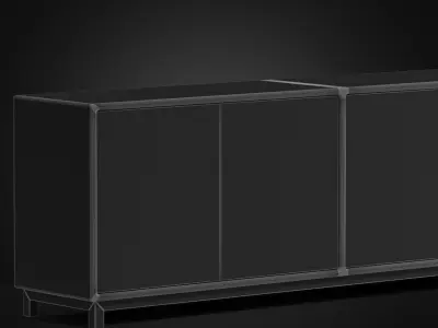 Four-Door Entertainment Console 3D model