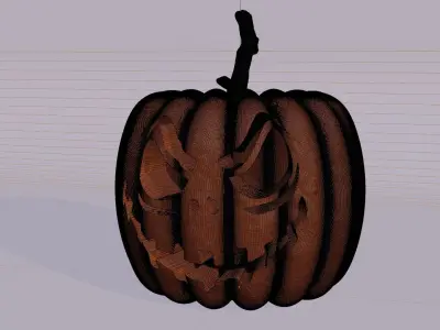 3D spooky pumpkin 3D model