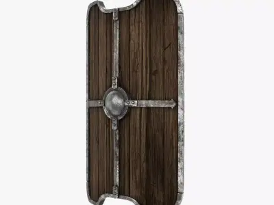 Wooden Shield  Low-poly 3D model purchase