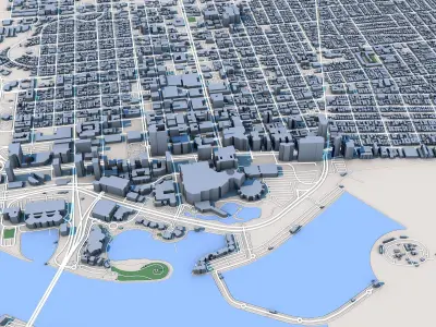 Long Beach City California 3D model