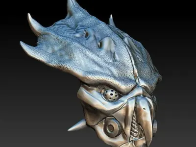 Predator Hawk bio mask 3D model