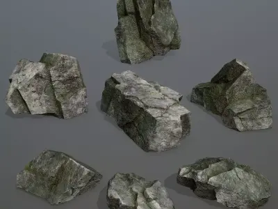 Rock Set 3 Low-poly 3D model