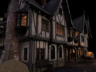 Tudor Pub Inn Tavern 3D model