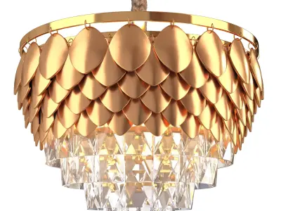 Crystal Big Size Jhumar Ceiling Light 3D model
