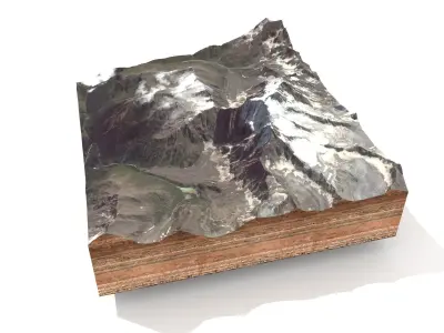 Mountain landscape 3D model 4