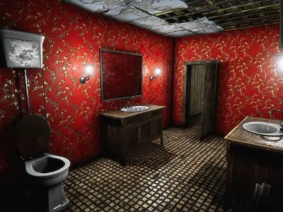 HQ Modular Interior Mansion Low-poly 3D model