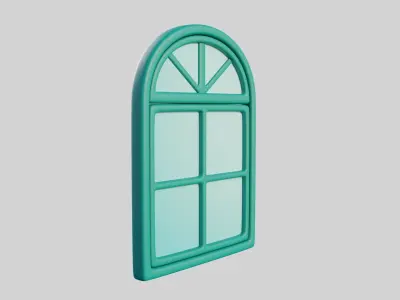 Cartoon Window 9a 3D model