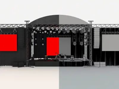 Concert Stage 3D model 3
