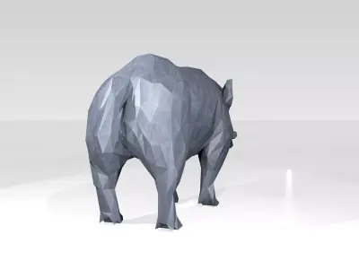 Wildboar Low Poligonal Voronoi 3D model