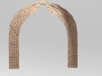 Warrior monk wall mural piece 2 3D model