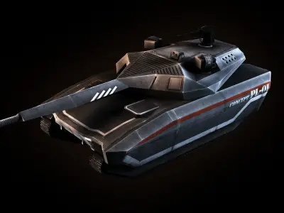 PL-01 Concept Tank Low-poly 3D model
