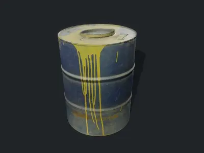 3D Scan Old Barrel 01 Low-poly 3D model
